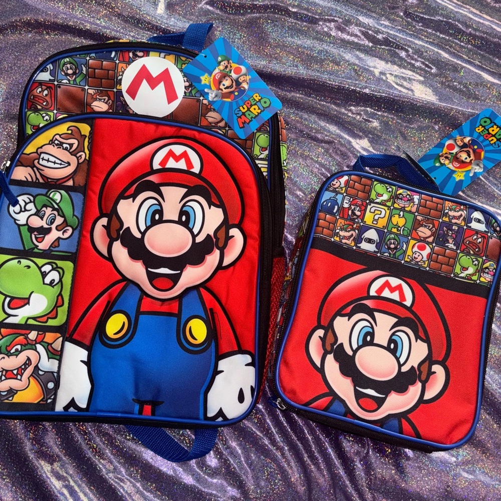 Super Mario backpack set